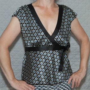 Max Edition Faux-Wrap Satin Blouse